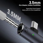 Mizi 2025 Upgraded USB-C to 3.5mm Headphone & Charger Adapter – 2-in-1 Type-C Audio Dongle with Hi-Res DAC & Fast Charging – Compatible with iPhone 16/15, Galaxy S25/S24, Pixel, iPad - Grey