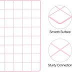 PATIKIL 16"x16" Wire Grid Panel, 2 Pack Board Photo Pictures Memo Display Grid Panels Hanging Organizer Wall Decorative Panel for Home Office Wedding, Pink
