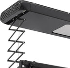 banborba Electric Retractable Airing Rack, Ceiling Mounted Clothes Drying Rack, Retractable Clothesline, Vertical Laundry Drying Rod with LED Light & Remote, 110V 24W, Black