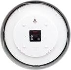 HITO 14" Silent Wall Clock Battery Operated Non Ticking Sweep Movement Glass Cover Silver Aluminum Frame, for Kitchen, Bedroom, Home Office, Living Room Decor