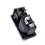 Ganasome 2 Pcs IEC320 C14 Inlet Module Male Power Socket - AC 250V 10A, 4 Terminals, DPST Rocker Switch with Red Indicator Light for Lab, Fitness & Industrial Automation Equipment
