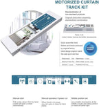 OlideSmart DIY WiFi Smart Automatic Curtain Motor Track System, Automatic Curtain Motor, Blinds Tracks, Length can be Customized (White, 8.2m)