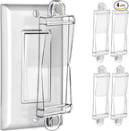 Magnetic Light Switch Guard Cover- PSZEZNZ Light Switch Outlet Covers for Flat Modern Wall Switches-Child Safety Protection(Clear,4 Piece)