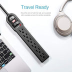 KMC 6-Outlet Surge Protector Power Strip 6 Pack