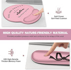 Gaming Mouse Pad, Large Desk Mat, Cute Desk Pad Protector, 4in1 XXL Mousepad + Keyboard Wrist Rest+Mouse Wrist Rest+Coaster Set with Ergonomic Desk Pad for Home Office Table Computer, Pink Pretty Bow