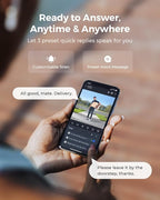 REOLINK Video Doorbell Camera, Battery Version, 2K 150°x150° Head-to-Toe View, 2.4/5 GHz Dual-Band WiFi, Person/Vehicle/Package Detection, Two-Way Talk, No Monthly Fees (Chime not Included)