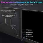 QQH Laptop Screen Extender, 15.6” Triple Portable Monitor for Laptop with Ultra-Slim FHD IPS Display, USB-C Plug and Play Extended Screen Compatible with MacOS, Windows, Android for 12-16" Laptops
