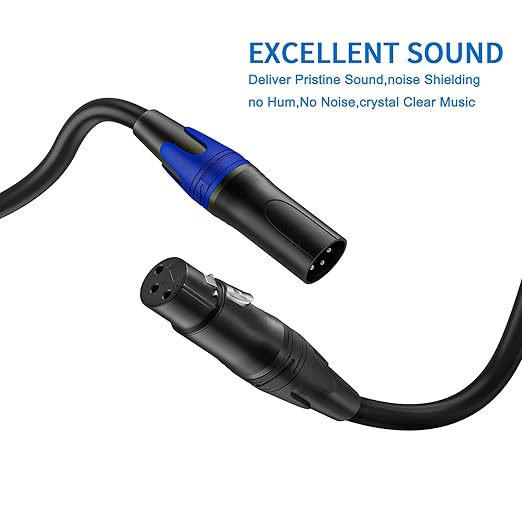LanSenSu XLR Female to 2 XLR Male Patch Y Cable Balanced Microphone Splitter Cord Audio Adaptor (3.3ft-2pack)