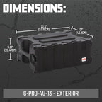 Gator Cases Pro Series 4U Rack Case with Shallow 13" Depth, Roto Molded Made in USA (G-PRO-4U-13)