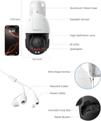 REOLINK RLC-823S2 Smart 4K/8MP UHD PTZ Security Camera with Cutting-Edge 16X Optical Zoom and 3D Zoom, Color Night Vision with Spotlights, Person/Vehicle/Animal Detection, 2 Way Talk, 24/7 Recording
