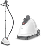 Pure Enrichment PureSteam XL Standing Fabric Steamer - Professional Wrinkle Remover Heats in 45 Seconds; 1/2-Gallon Tank for 1 Hour of Steaming; Easy-Roll Wheels, Garment Hanger, & Fabric Brush