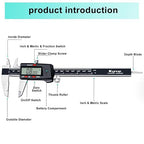 Kynup Digital Vernier Caliper, Caliper Measuring Tool, Outside Micrometer Dial Caliper with Stainless Steel, Large LCD Screen, Auto - Off Feature, Inch Metric Fraction Conversion (6Inch/150mm)