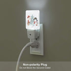 FSHVQKD Santa Claus and Snowman Night Light,Plug-in Nightlights Auto Sensor Night Lamp Dusk to Dawn Lamp Home Decor for Nursery Children Girls Boys