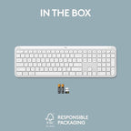 Logitech Signature Slim K950 Wireless Keyboard, Sleek Design, Switch Typing Between Devices, Quiet Typing, Bluetooth, Multi-OS, Windows, Mac, Chrome - Off-White