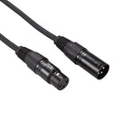 MFL. 25 ft Flexible DMX Cable 3 Pin Signal XLR Male to Female Cable Wire for Stage Lighting DJ Lights, 110 Ohms Impedance, Black, 4 Pack