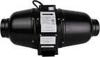 VENTS-US TT Silent M 125-5" Inline Duct Fan Includes Two-Speed Switch with Thermal Overload Protection – UV Resistant, Quiet Operation, up to 188 CFM