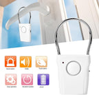 BORDSTRACT Door Handle Alarm, 120dB Vibration and Touching Triggered Portable Door and Window Alarm, for Traveling, Hotel, Apartment, Home Security