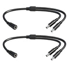1.3FT 5.5mmx2.5mm 14AWG 12V/24V DC Power Splitter 1Female to 2Male High Power 5525 Connector for Solar Panel, Energy Storage Power Supply, Outdoor Power Supply, LED Strip Light 2pcs