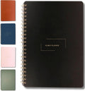| Ultimate Yearly, Daily, Weekly, Monthly Planner | 8.25" x 11.75" | To Do List Notebook for Work | Simple Design | Multiple Layouts | Academic Planner and Organizer Notebook (Black, Yearly Planner - Portrait)