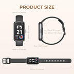 TIFOZEN Health Fitness Tracker Smart Watch with 24/7 Heart Rate, Blood Oxygen, Sleep Tracker, Pedometer, 3 Colorful Bands & 3ATM Waterproof Activity Tracker with Step Calorie Counter, Space Black