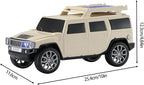 WSTER WS-696 Solar Bluetooth Replica Speaker – Portable Modern Off-Road Car Design with HD Sound, TWS, LED Party Light, USB/TF Playback, FM, Built-in Microphone, Surprise Gift(Beige)