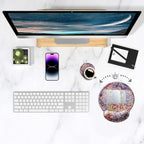 Ergo Comfort Gel Wrist Rest Mouse Pad-Ergonomic Office Mousepad with Wrist Support-Non-Slip, Design Desk Accessories Mat for Home&Game Decor Boho Floral