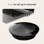 Jabra Speak 510 (2025 Edition) Portable, USB or Wireless Bluetooth Speaker for Meetings and Calls with Crystal-Clear Sound, Works with All Meeting Platforms - Microsoft Teams, Google Meet, Zoom, Black