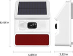 Solar Wireless Motion Sensor Alarm,Driveway Alarm Outdoor Waterproof Alert 120 dB Siren Sound Security System for House Yard Farm, Woods, Farmland,Garage(2 Pack)