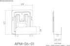 Mount Plus MP-APM-06-01 Streaming Media Player Wall Mounting Bracket for Most Small Narrow Devices Up to 11 lbs. - Apple TV, Roku, Fire TV (Narrow)