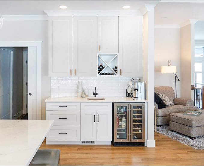 Wall Kitchen Cabinets, RTA Cabinets, White Shaker Cabinet, Wall Mounted, RTA Upper Cabinet, Modern for Kitchen and Bathroom with Door (White, 36" W x 30" H x 12" D)