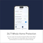 Moen Flo Smart Water Monitor and Automatic Shutoff Sensor, Wi-Fi Connected Water Leak Detector for 1-Inch Diameter Pipe, 900-006