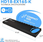 OREI 4K 1x8 HDMI Extender Splitter Multiple Over CAT 6/7 Cable with EDID management - 4K@30Hz upto 165ft and 1080p@60Hz upto 230ft- Loop Out