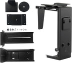 Pholiten Under Desk CPU Mount,Universal PC Wall Mount,3.94 to 11.61 inch Wide Computer Case CPU Hanger Holder,Adjustable 360° Swivel, Secure Lock, Max Load 44Lbs