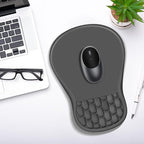 YIWEI Ergonomic Mouse Pad with Wrist Rest - Comfortable Office Mousepad with Memory Foam Wrist Support for Carpal Tunnel Relief, Mouse Pads with Non-Slip Base for Gaming and Home (Dark Gray)