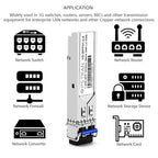 OPSTRAN 1000BASE-LX/LH SFP Optical Transceiver Module Compatible with Netgear AGM732F 1G SFP 1310nm 20km DDM Duplex LC SMF 10 Pack