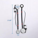 JDMSPEED New Universal Electric Power Window Lift Regulator Conversion Kit with Switches Wiring and Hardware for 2 Door Pickup SUV Truck Van Car