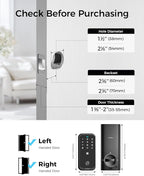 LNDU [2026 Upgrade Version] Fingerprint Smart Lock with Apple Home Key, NFC & Keypad, Keyless Entry Door Lock Deadbolt for Front Door, Works with Homekit, Auto Lock & Easy Install, US Tel Support