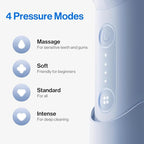 usmile C10 Portable Water Flosser – Travel-Friendly, 95-Day Battery, 4 Modes, 360° Nozzle, 180ml Tank, IPX7 Waterproof, Dentist-Recommended for Braces, Implants & Sensitive Gums (Blue)