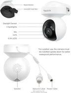 REOLINK 4K Outdoor Plug-in WiFi 6 Security Camera, PTZ Camera for Home Security, Wi-Fi 6 New Tech, Motion Tracking, Smart Detection, 3X Optical Zoom, Motion Spotlight, Local Storage, E1 Outdoor Pro