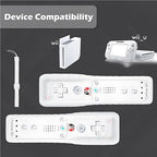 Digital Dynasty 2 Pack Motion Plus Wii Controller with Nunchuks - Wii Remote with Nunchuks Compatible with Nintendo Wii & Wii U (White)
