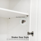 Wall Cabinet, Kitchen Wall Cabinet, Medicine Cabinet, 2 Adjustbale Shelves, Unassemble, Shaker Style, 12 Inch Wide x 30 Inch High x 12 Inch Deep