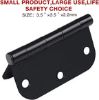 TDCHINGES 18 Pack Door Hinges 3.5 Inch Matte Black