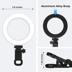 Meyin Ring Light Clip on Laptop Monitor, Webcam Light 10 Brightness Level Video Conference Lighting for Remote Working/Zoom Calls/Self Broadcasting/Live Streaming/Video Recording/TikTok