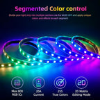 WeGoIOT Waterproof ESP32 WLED Controller with Mic, Project for Pool Boat Landscape Outdoor Lights IP65 Dynamic RGB IC DIY Lighting WiFi APP Control for WS2812B DC5-24V RGBW LED Controller (2 Channel)