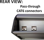 Power & Data Desk Edge Mount Tabletop Center - 3 Power and 2 Ethernet CAT6 RJ45 Data ports