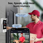 Video Doorbell Intercom System,10 Inches Touch Screen (Silver) Video Doorbell Door Phone System,Support Remote Unlock, Dual-Way Intercom,Night Vision for Villa House Apartment (1-Camera + 2-Monitor)