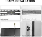 WALI Heavy Duty TV Wall Mount for 43-120 Inch Flat Curved TVs up to 165 lbs,Low Profile 1.2 Inch from Wall,Mounting Holes up to 900x600mm,Compatible with Stud Spacing, Easy Install Bracket,Black