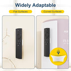 Vaszu Magnetic Remote Control Holder Self-Adhesive Wall Mount, 6 Pack Upgraded Silicone Organizer Storage Wall Holder for Home Office TV, Fan and Air Conditioner Remote Control White
