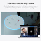 NUROUM C20(2nd Gen) HD Conference Webcam, 1080P Video Conferencing Camera with Microphone and Speaker, All in One Computer Camera for Desktop, 13ft Voice Pickup, AI Noise-Cancellation, USB Plug&Play