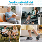 2-Pack Foot Renew Foot Massager, Ankle and Foot Massager for Pain Relief, Ankle Heating Pad with Massage, 6 Heat Levels & 3 Massage Modes with Timer (Grey)